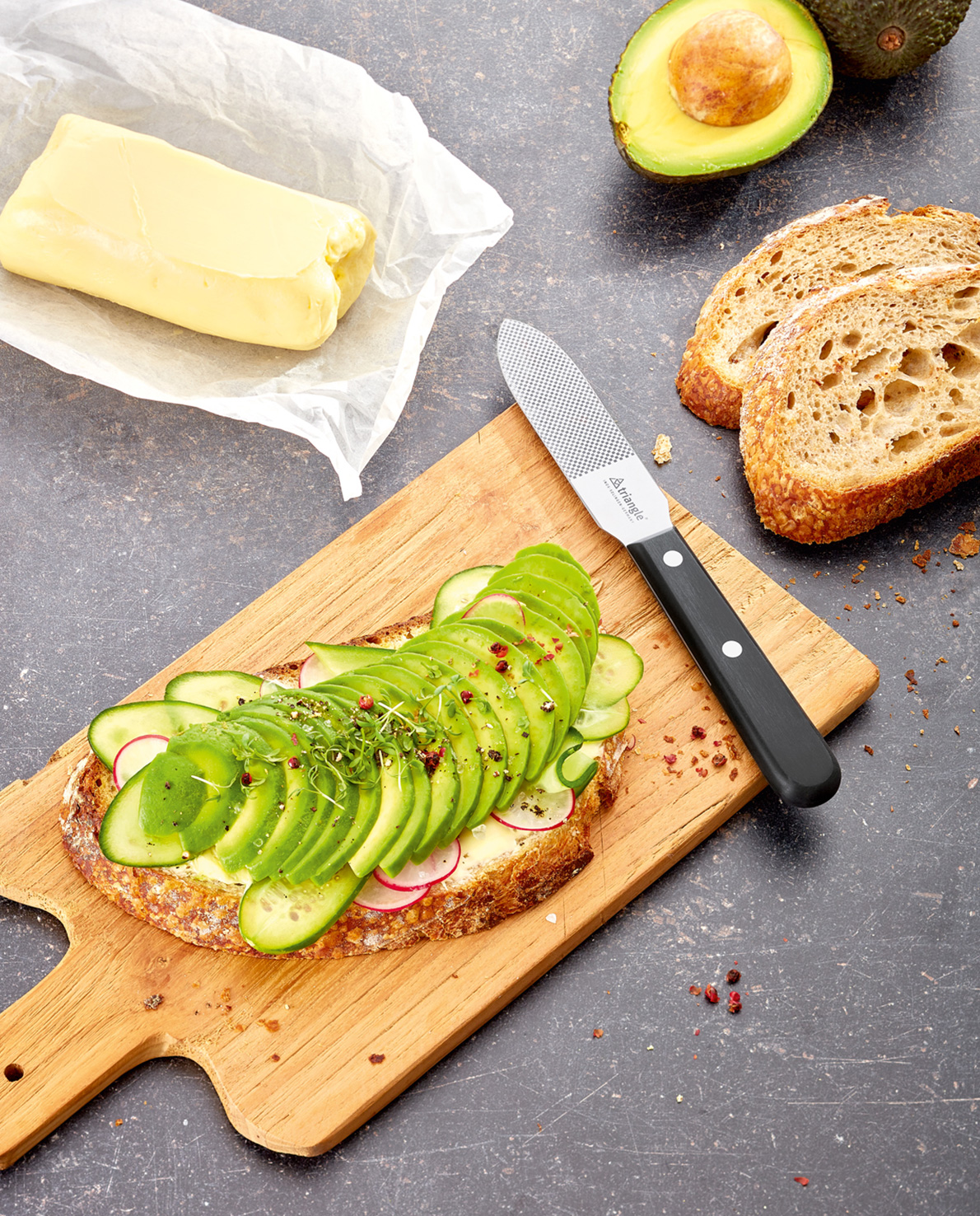 Aufstrichmesser 10 cm, mit Gitterätzung