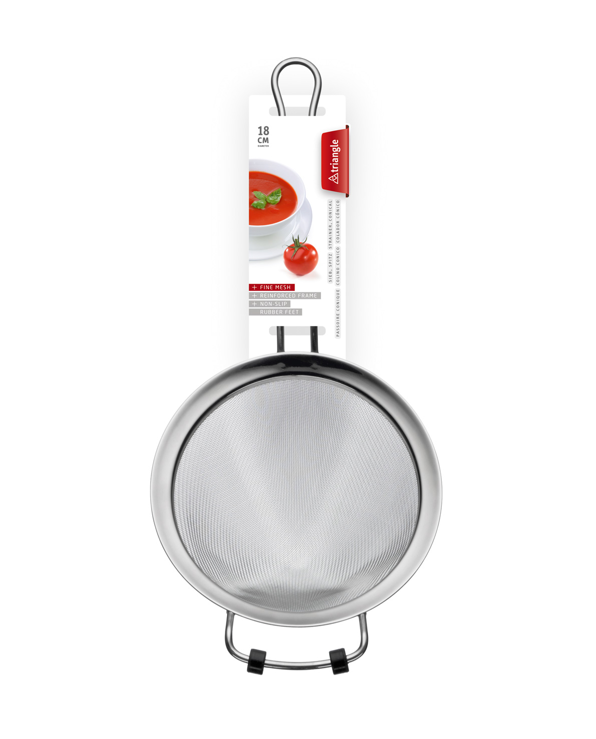 Sieb Ø 18 cm, feinmaschig, spitz